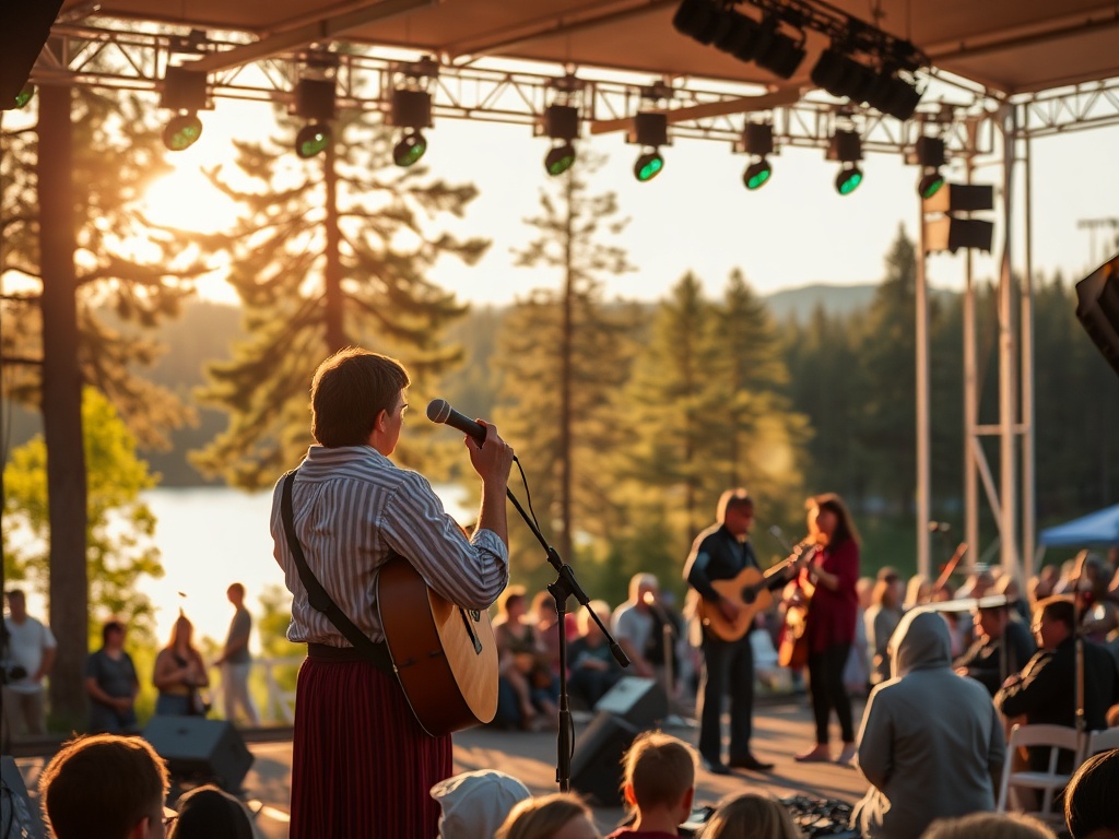 Plakat informacyjny o wydarzeniach kulturalnych w Iławie, w tym Koncert Wiosenny i Wieczór Modlitwy